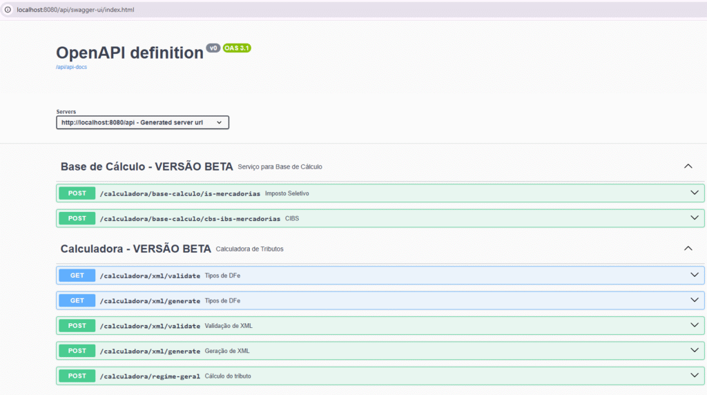 exemplo de pagina que abre ao executar os comandos para instalar a calculadora